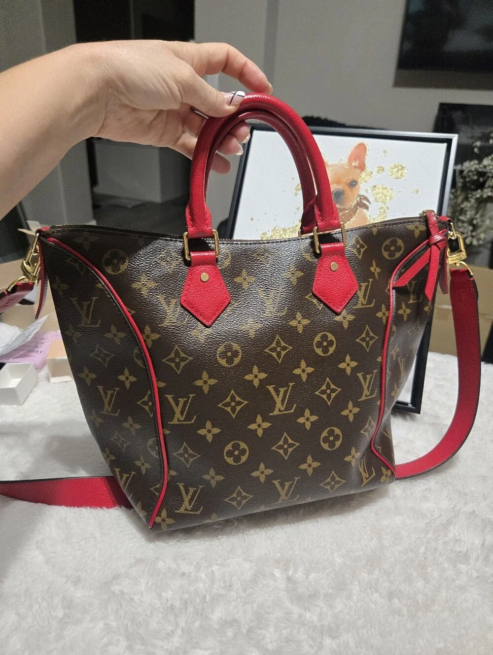 🔥 Louis Vuitton Monogram Tournelle PM Cerise 🔥